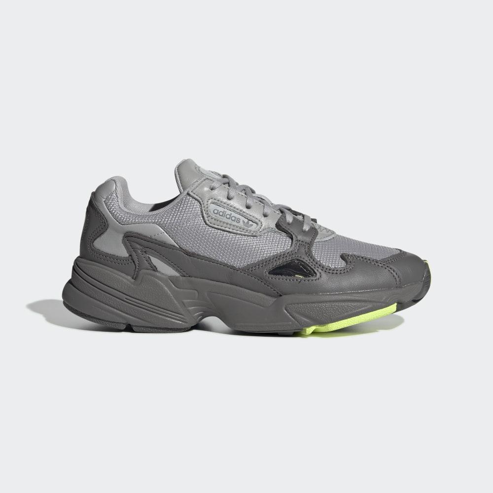 Adidas Women's Falcon Originals Shoes Grey/Yellow Ireland EE5115